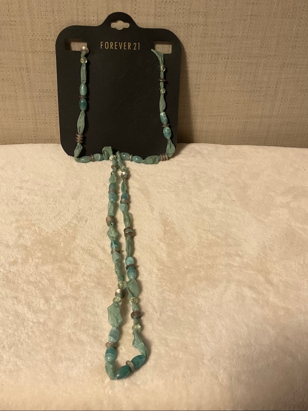 Forever 21 Turquoise Multi-Bead Strand Necklace